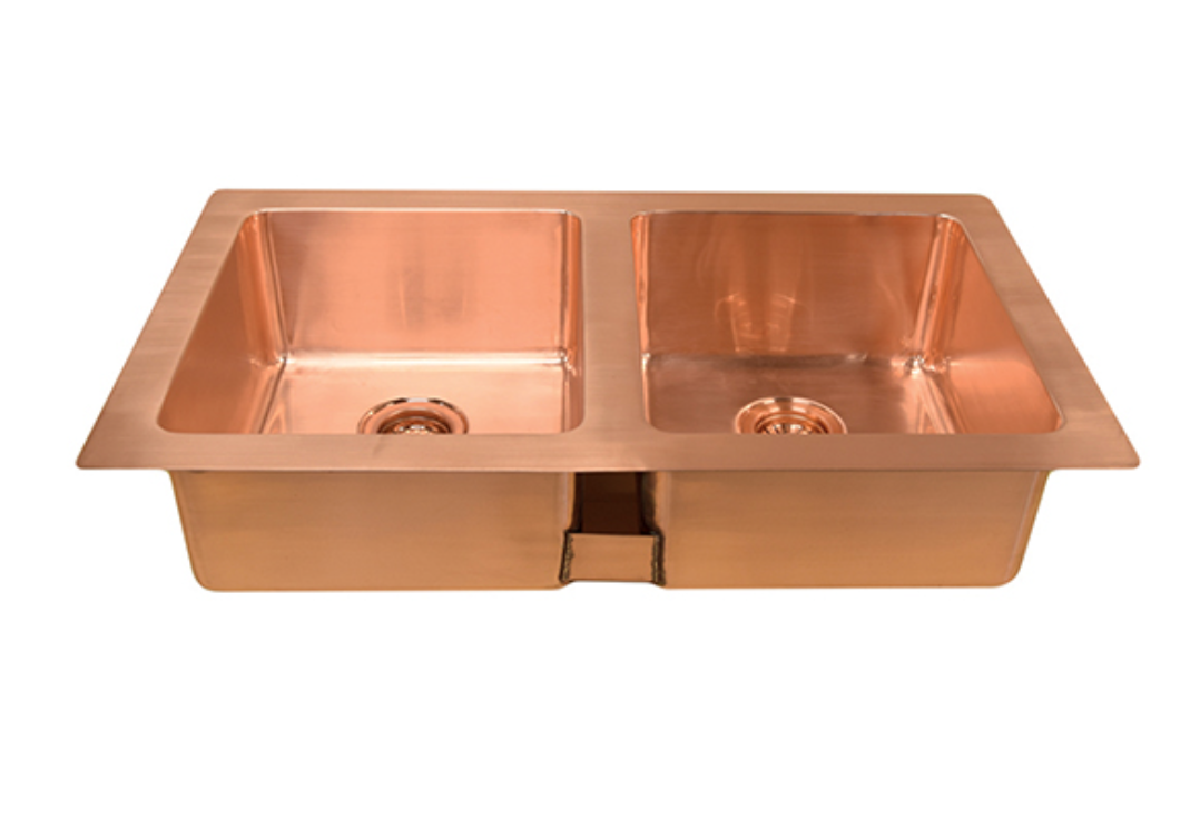 fregadero de cobre Sabri doble