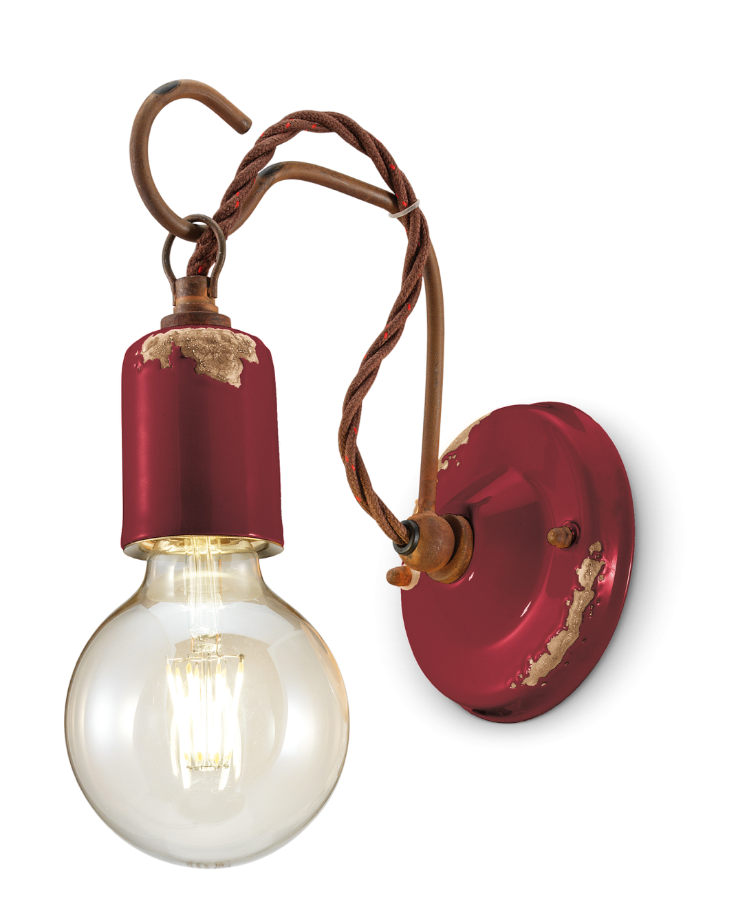 imagen aplique pared Vintage C665 rojo burdeos