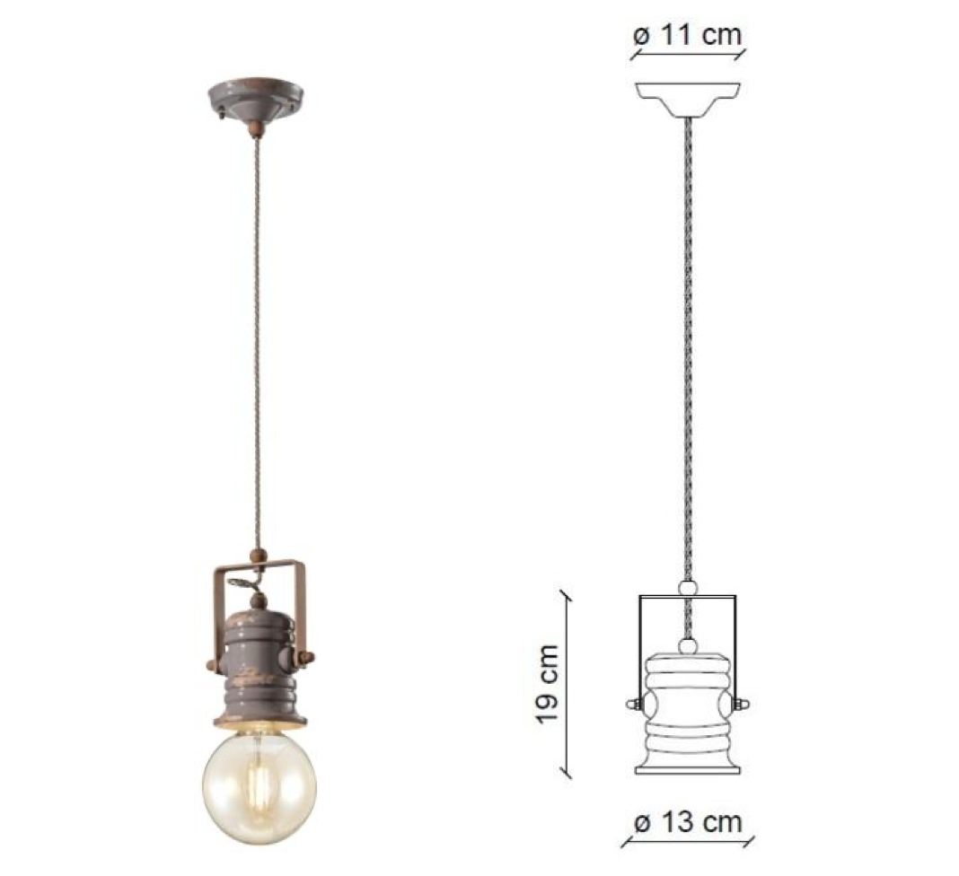 medidas lámpara colgante C1840