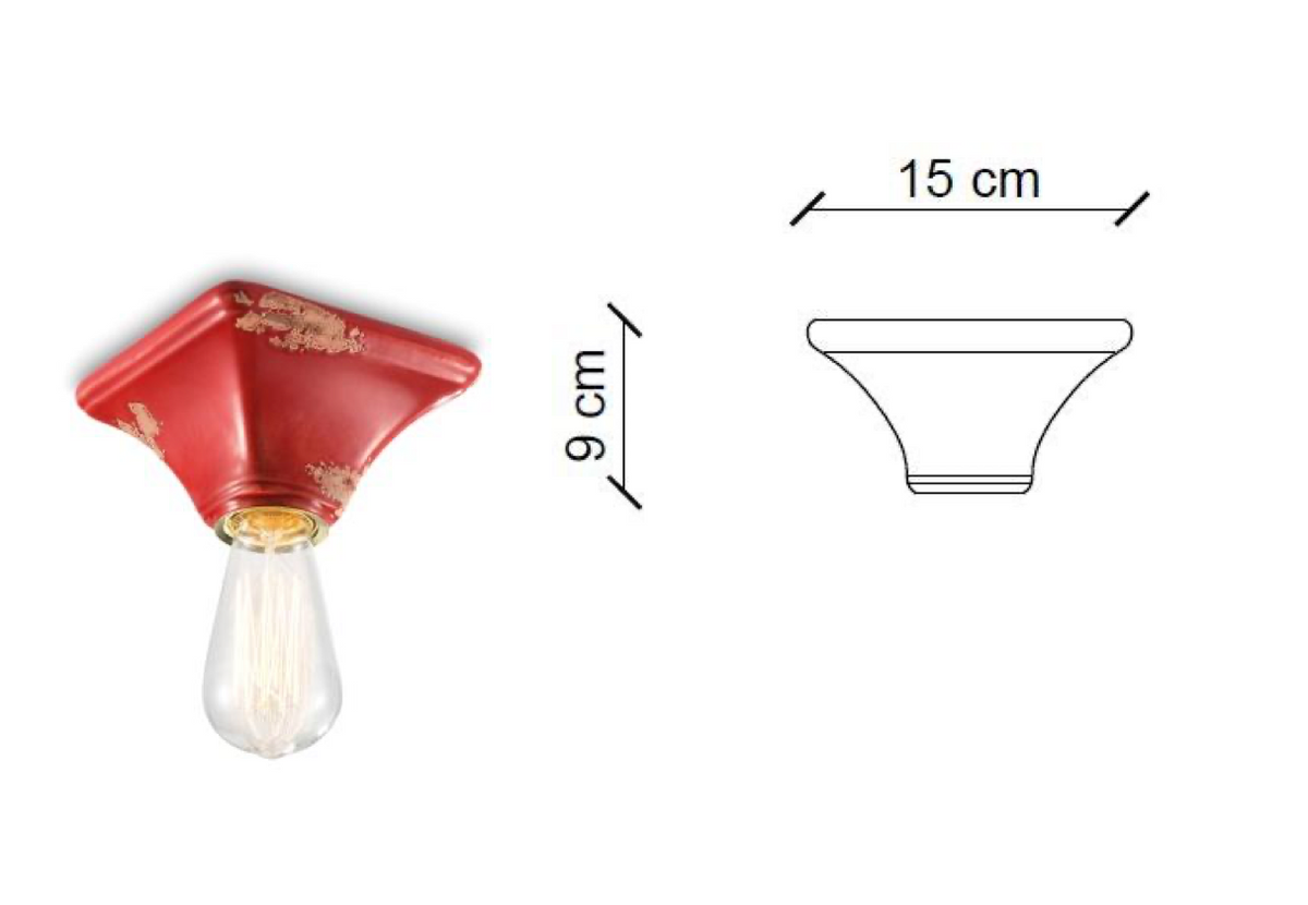imagen lámpara Vintage c135 rojo