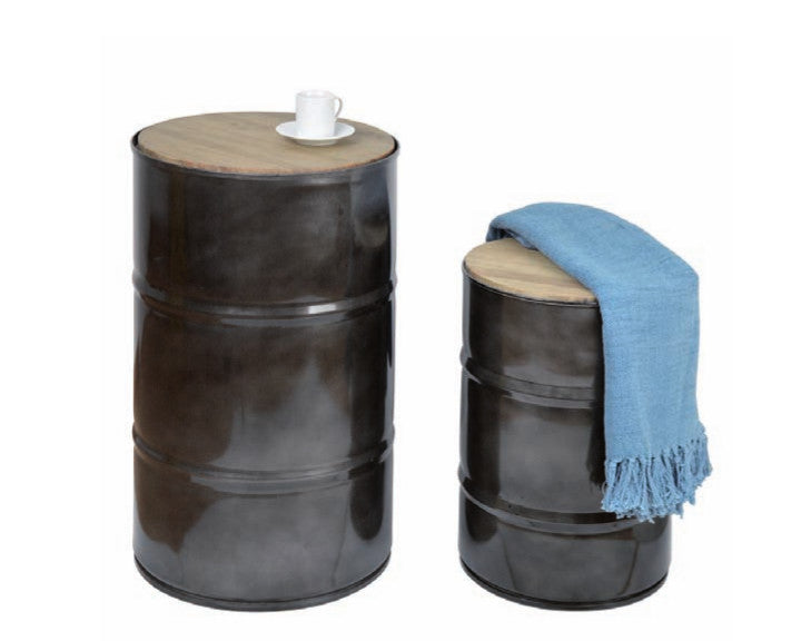 Mesa baja de Bidón Diversity de Crea Collection de Estilo Industrial ambiente