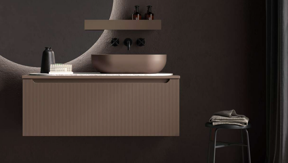 imagen lavabo sobreencimera capsula en greige