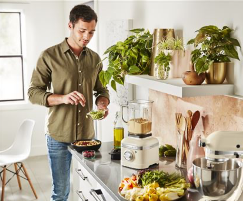 ambientación con batidora vaso Artisan KitchenAid