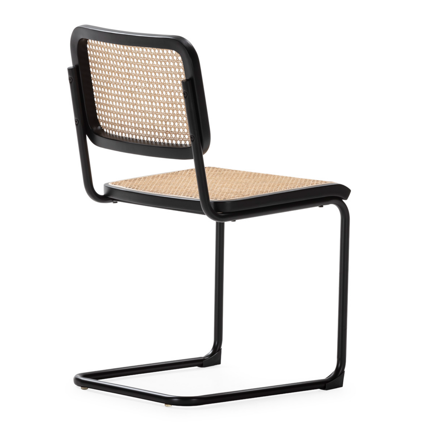 SILLA 46X46X82 METAL/MADERA DE HAYA/RATÁN -- NEGRO/NATURAL de thai natura