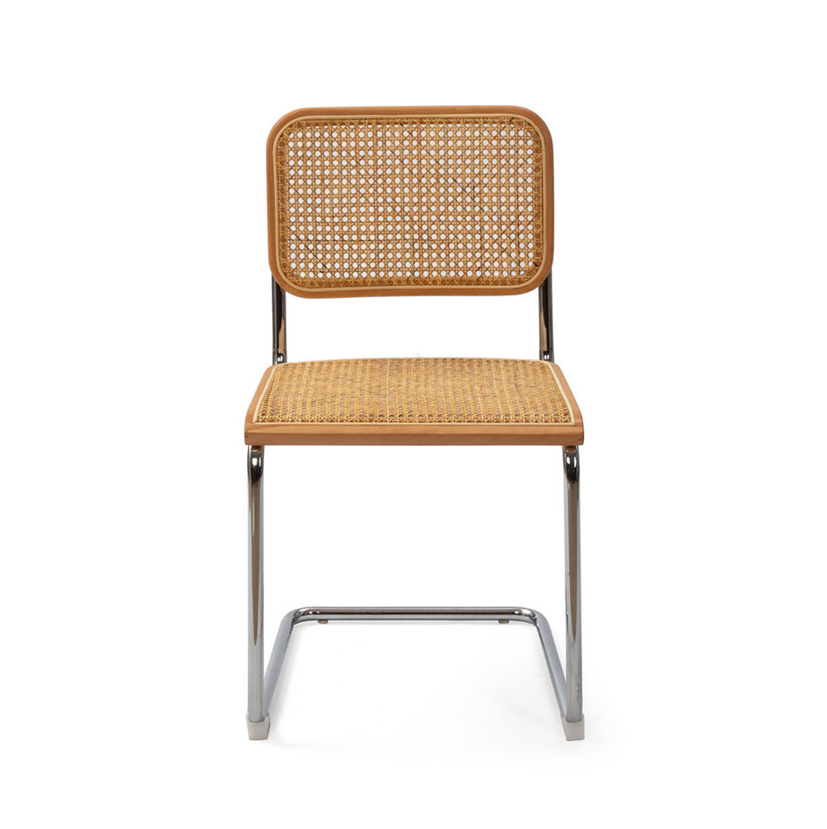 Silla Cesca Estilo Bauhaus Metal Cromado y Ratán Natural | Thai Natura | Retrotimes