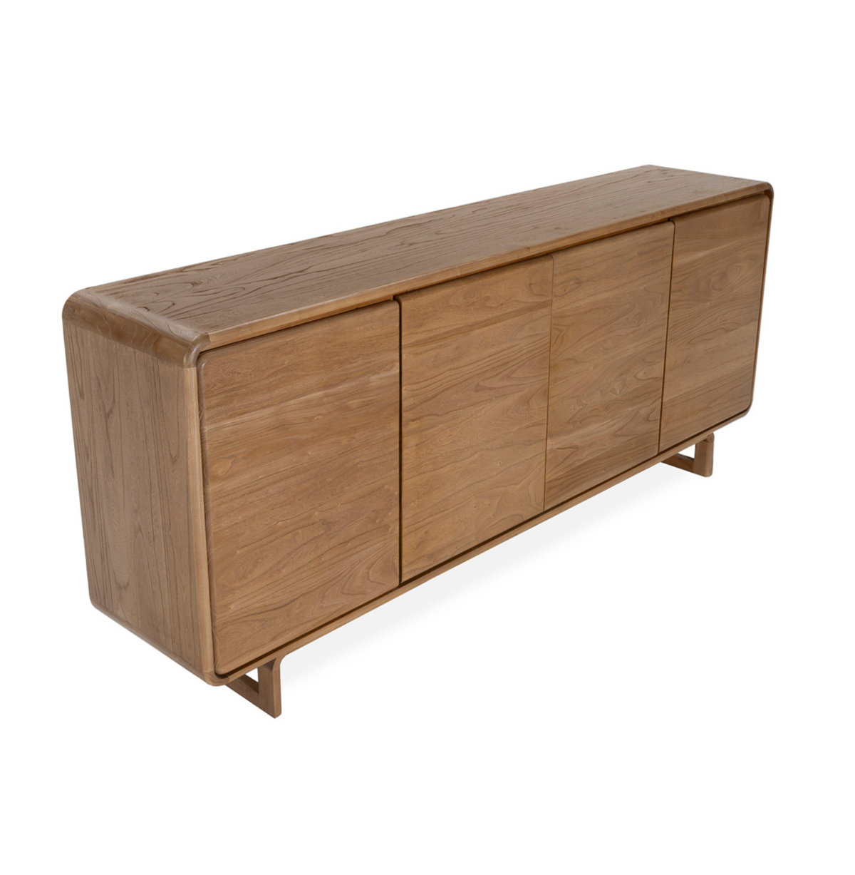 Aparador Vintage Madera de Olmo Marrón Antique 4 Puertas Thai Natura