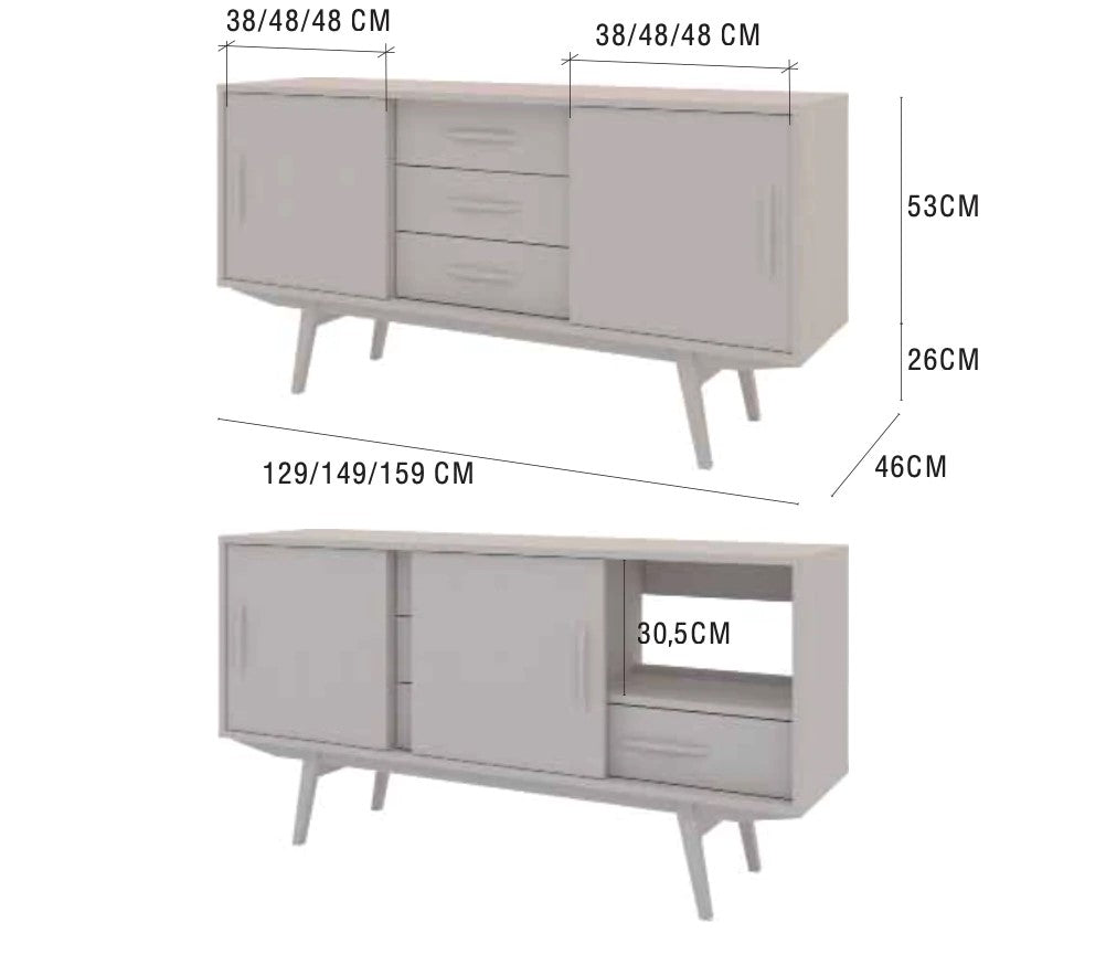 medidas mueble velvet portalavabos 2 puertas cajones