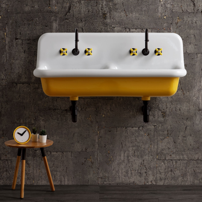 imagen lavabo True Colors extrañando en Amarillo Sole