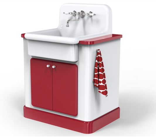 mueble para fregadero true colors 60cm color rojo 
