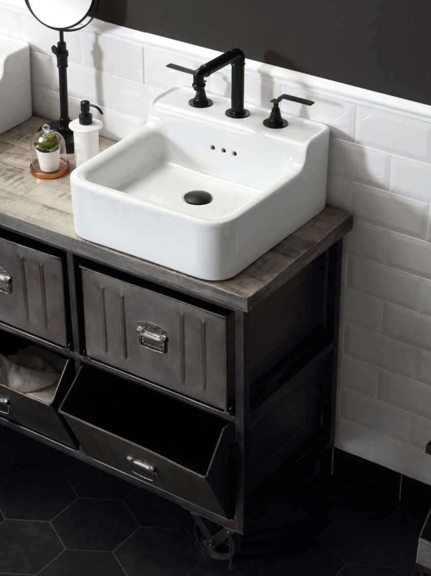 lavabo sobreencimera Industrialis sobre mueble