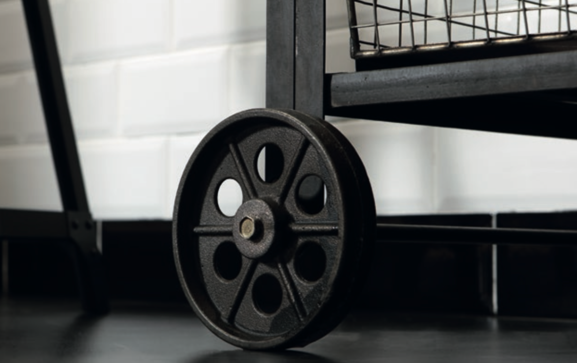 detalle ruedas mueble Industrialis
