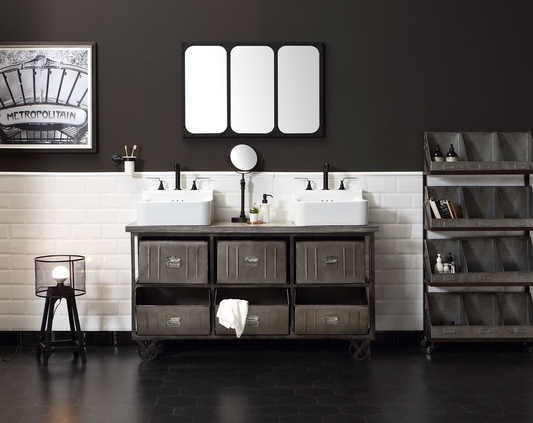 ambientación baño mueble metal Industrialis 