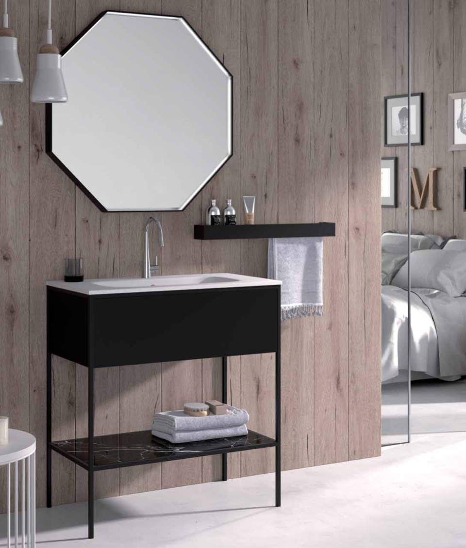 ambiente toallero estante negro