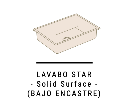 Lavabo bajo encastre Star dibujo técnico