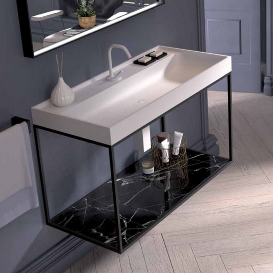 mueble baño estilo industrial con encima de 8cm