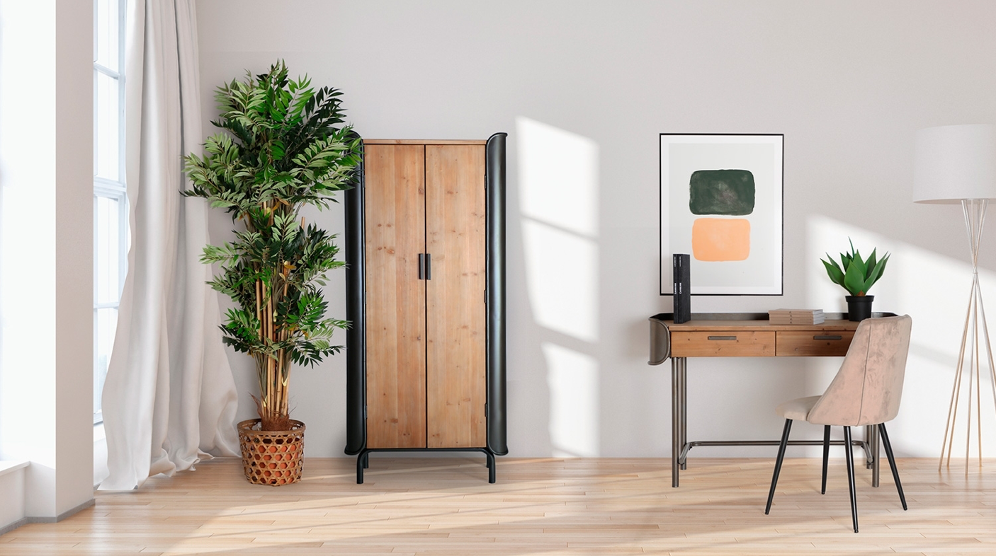 armario hierro/madera Breic comedor