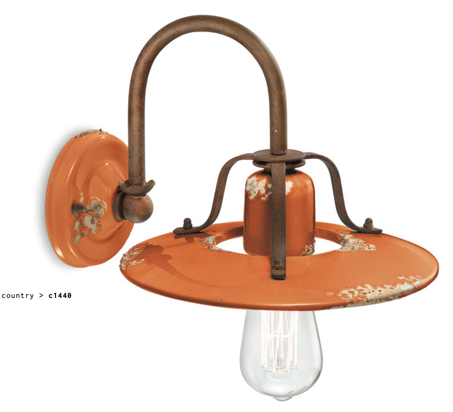 aplique C1440 naranja vintage
