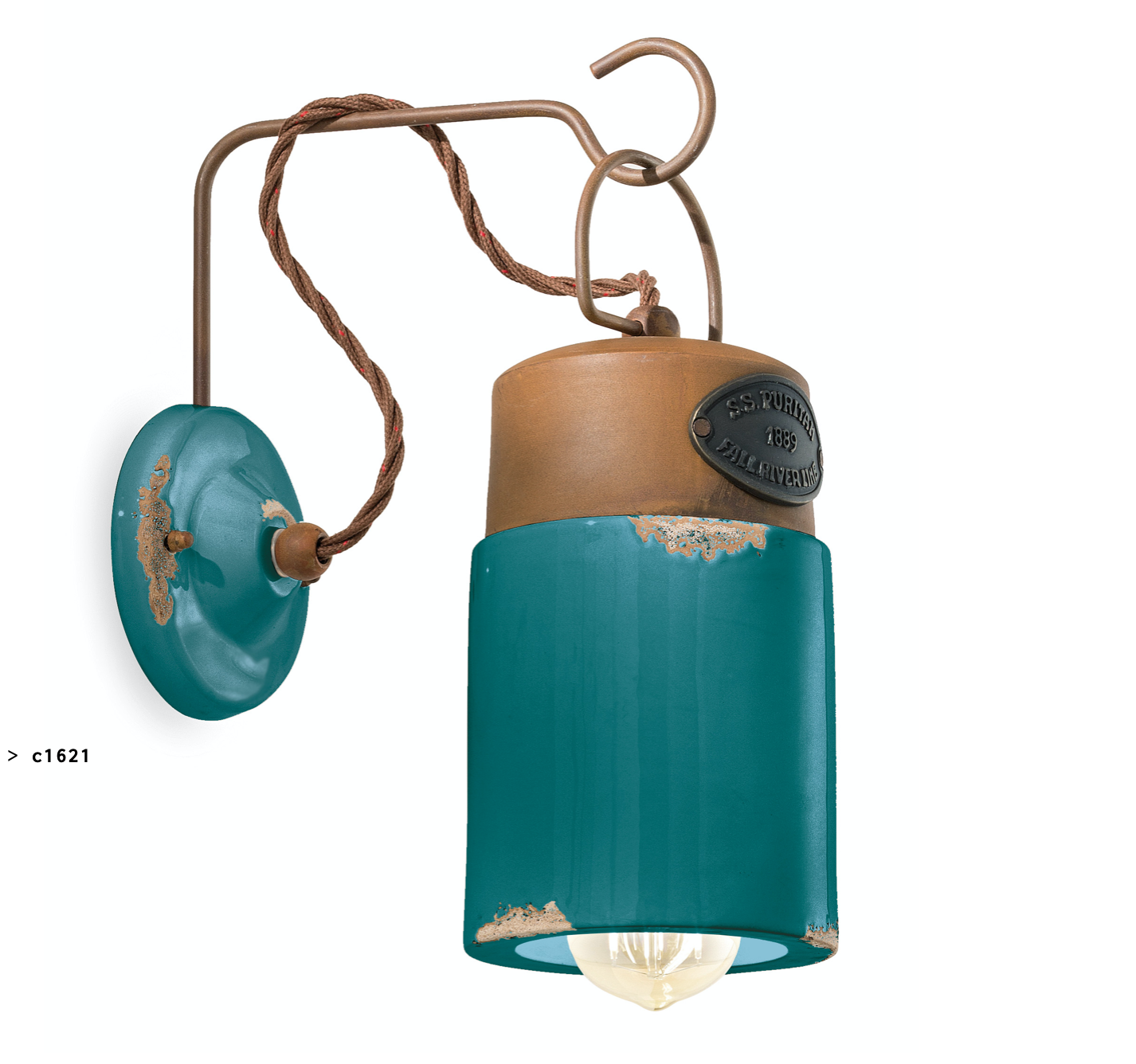 imagen aplique Industrial C1621 verde vintage