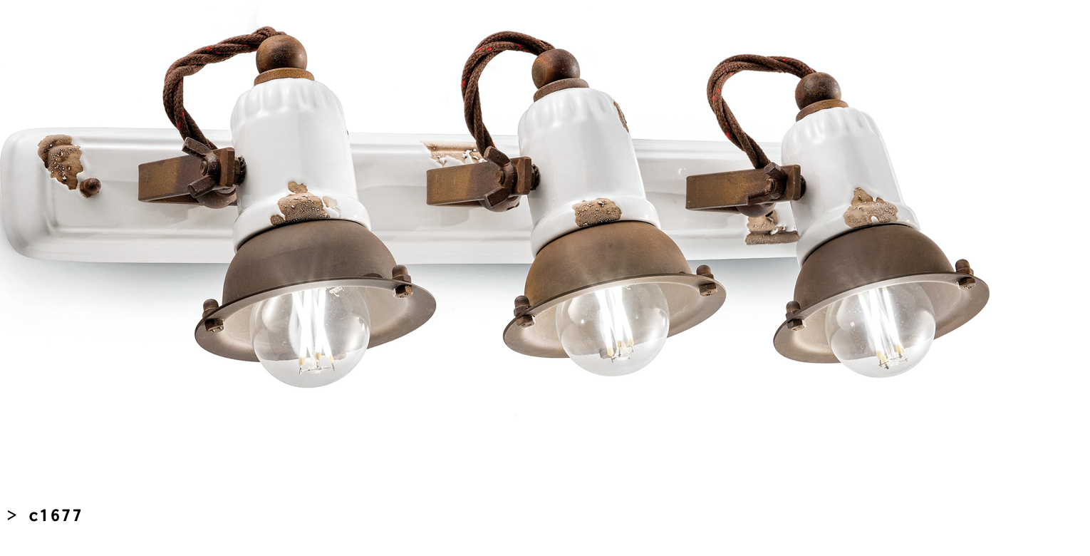 imagen aplique triple foco Loft C 1677 blanco