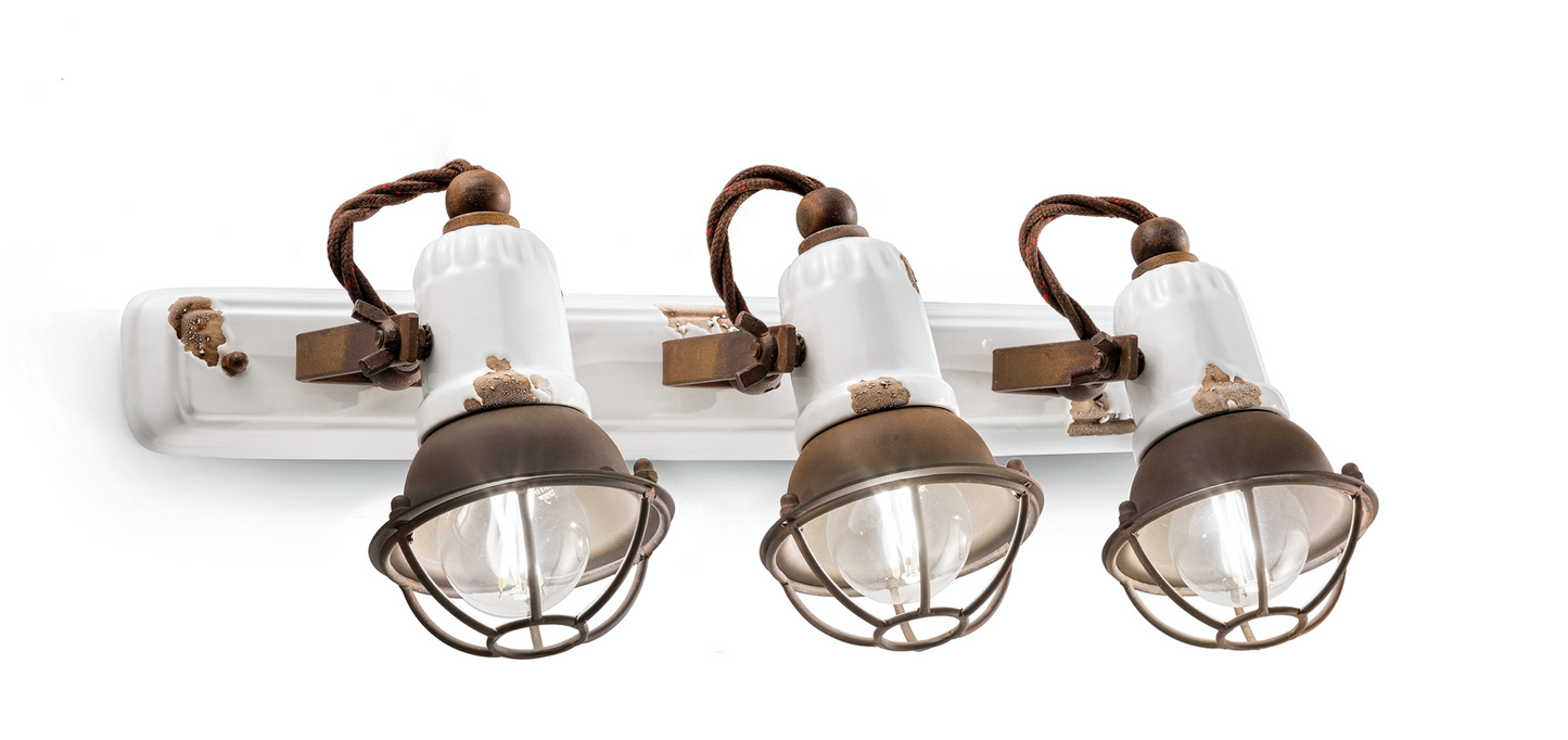 imagen aplique triple foco Loft C1677-1 blanco