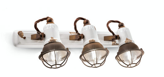 imagen aplique triple foco Loft C1677-1 blanco