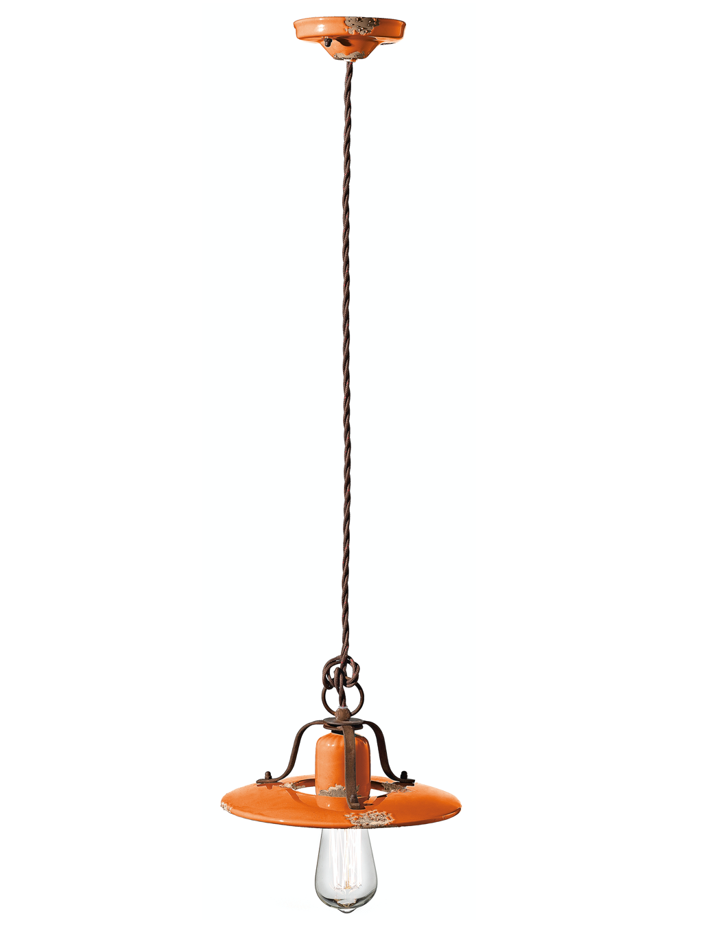imagen lámpara colgante Country C1441 naranja