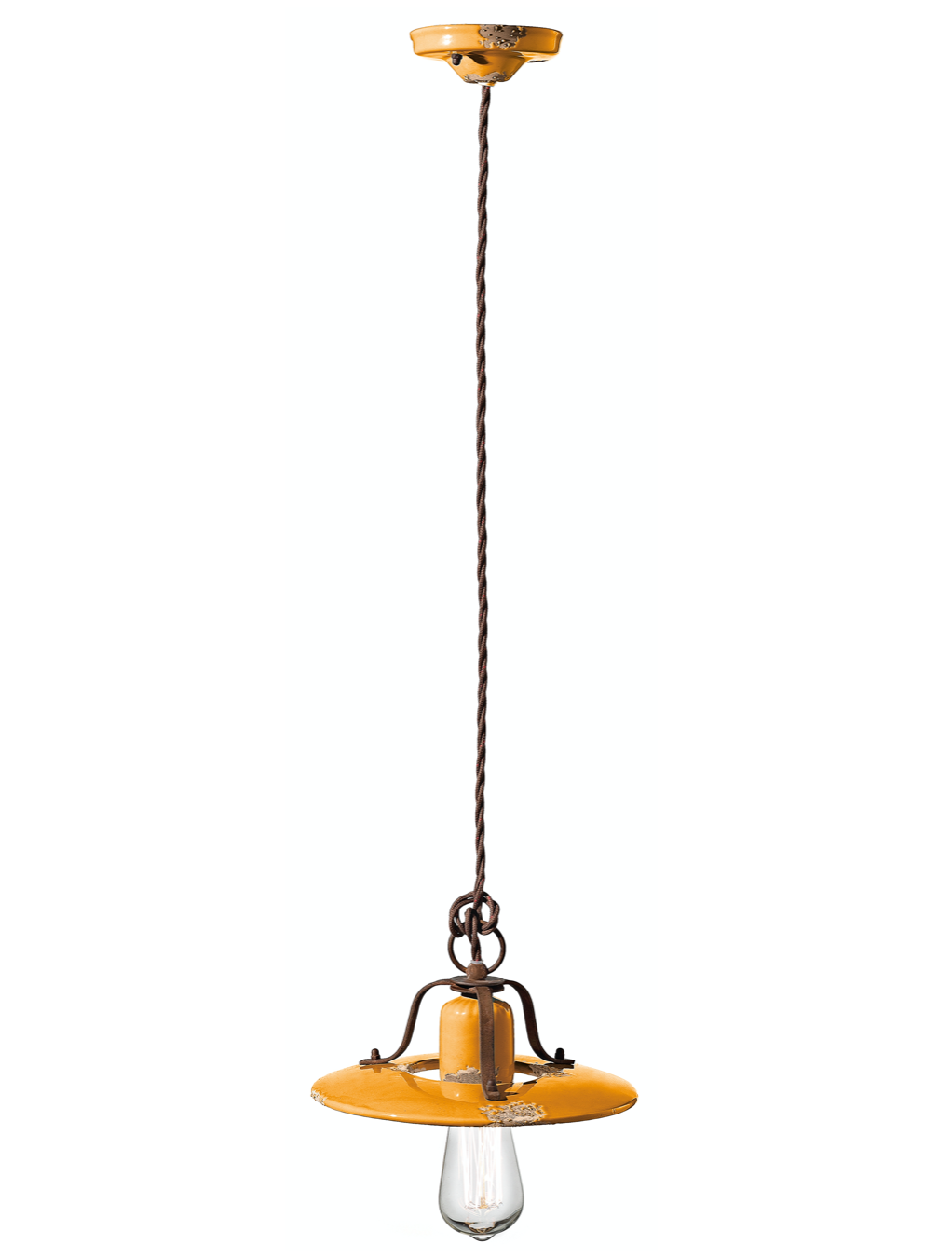 imagen lámpara colgante Country C1441 amarillo