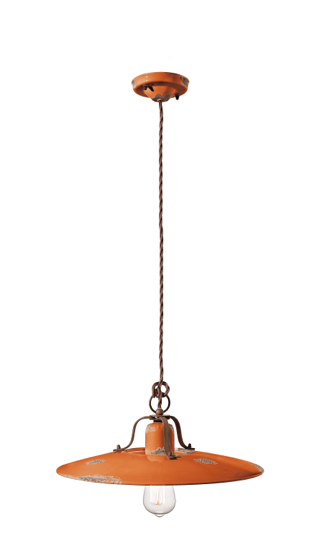 imagen lámpara colgante Country C1443 naranja