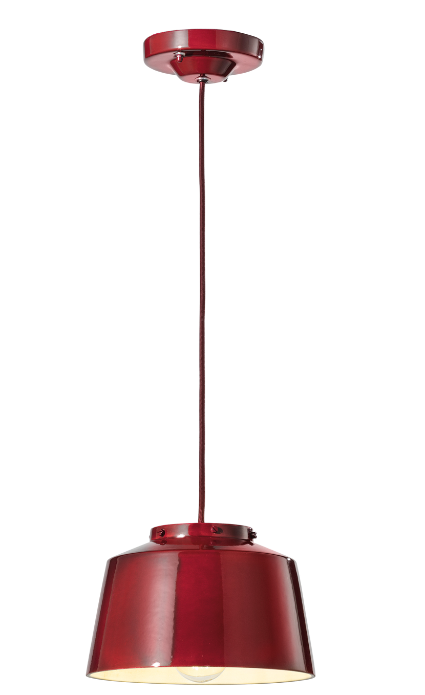imagen lámpara colgante 50's C2000 rojo burdeos
