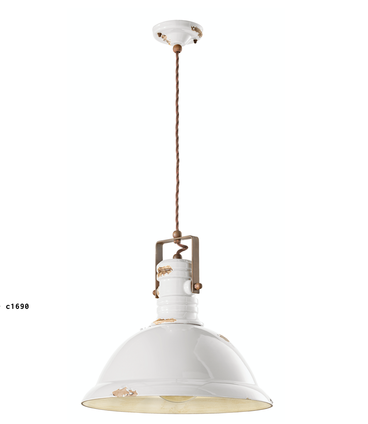 imagen lámpara colgante Industrial C1690 blanco