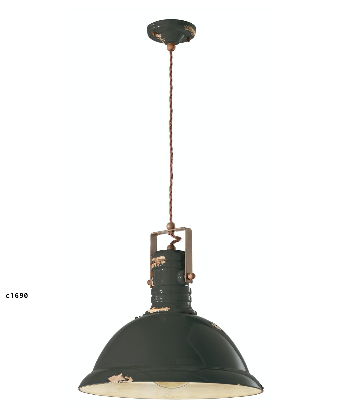 imagen lámpara colgante Industrial C1690 negro