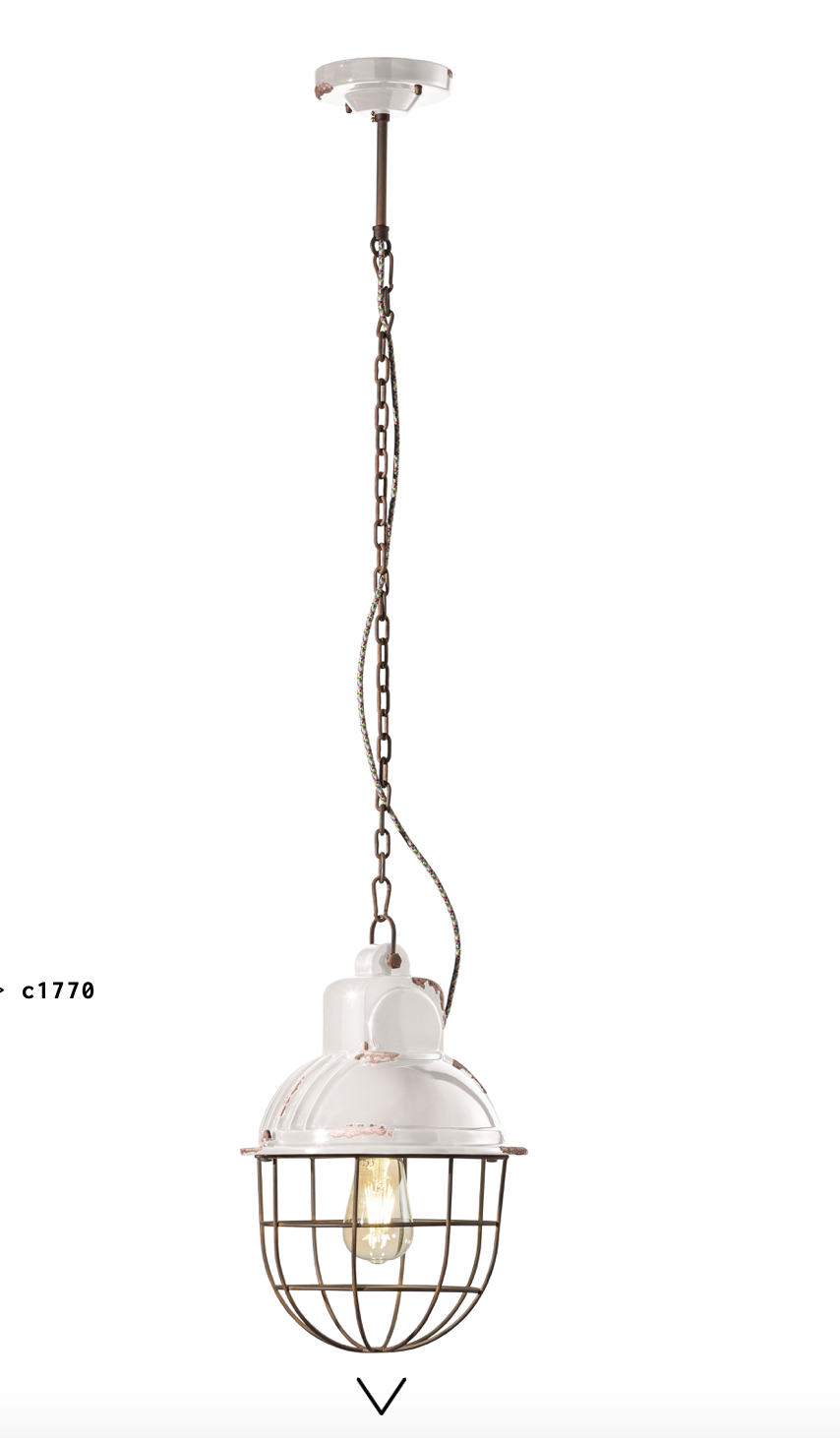 imagen lámpara colgante Industrial C1770 blanco