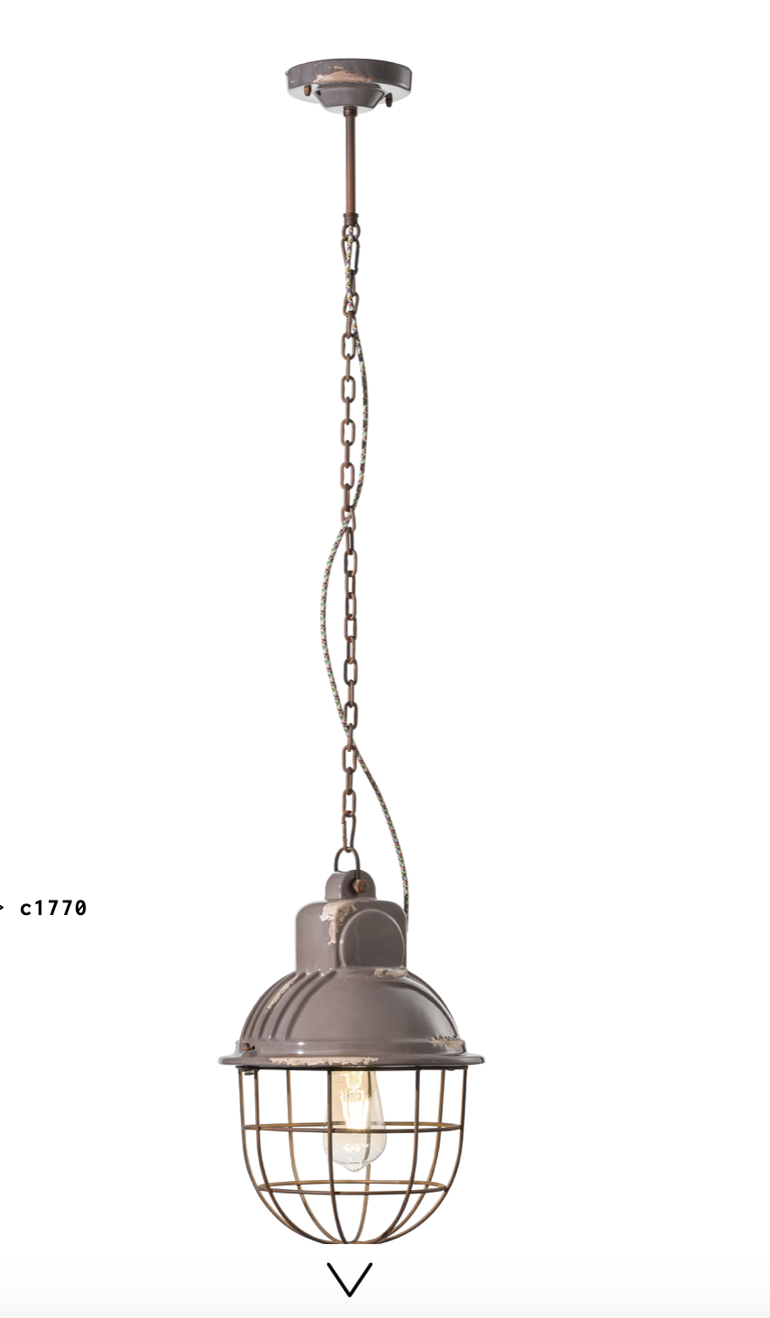 imagen lámpara colgante Industrial C1770 gris