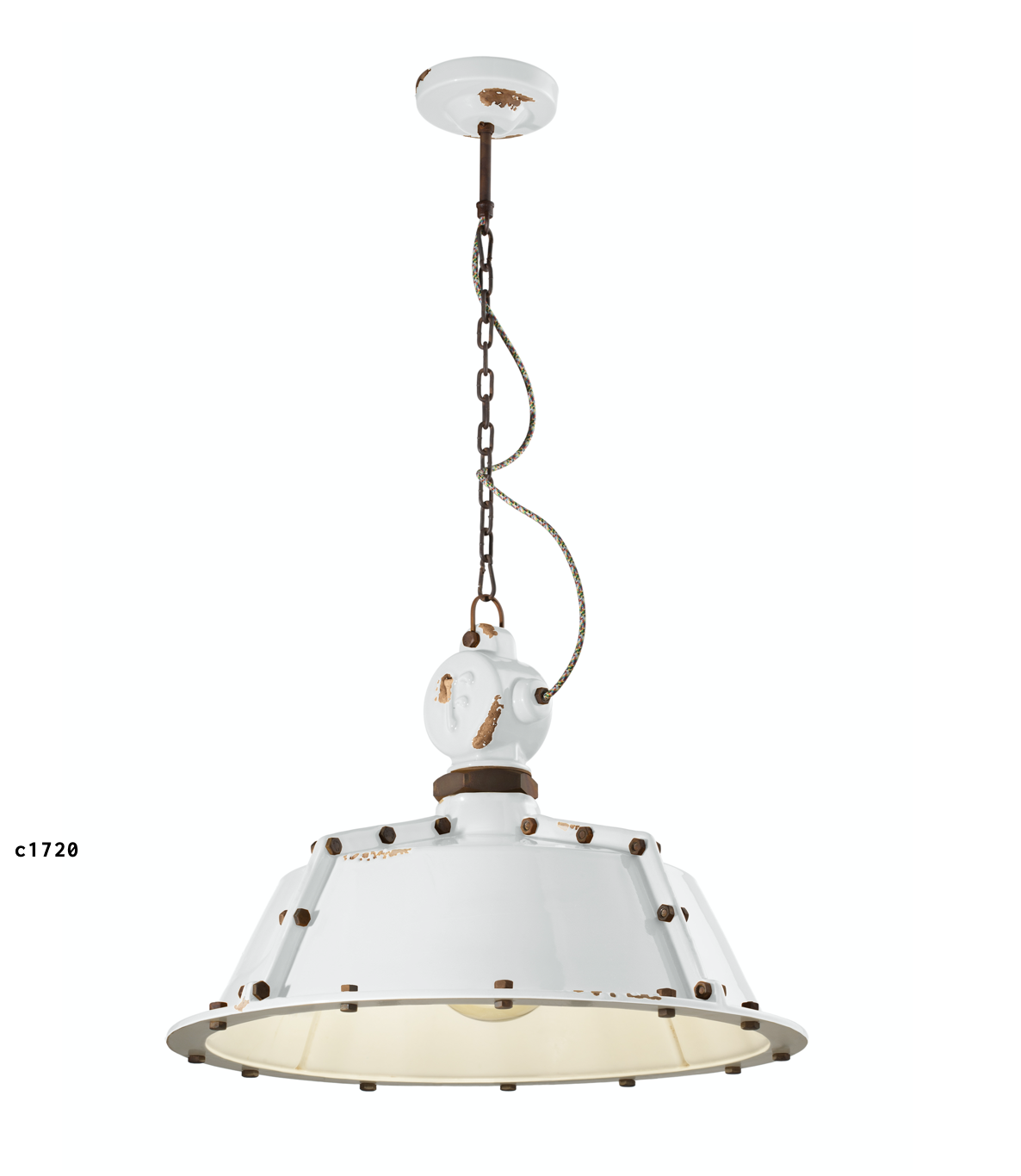 imagen lámpara colgante Industrial C1720 blanco