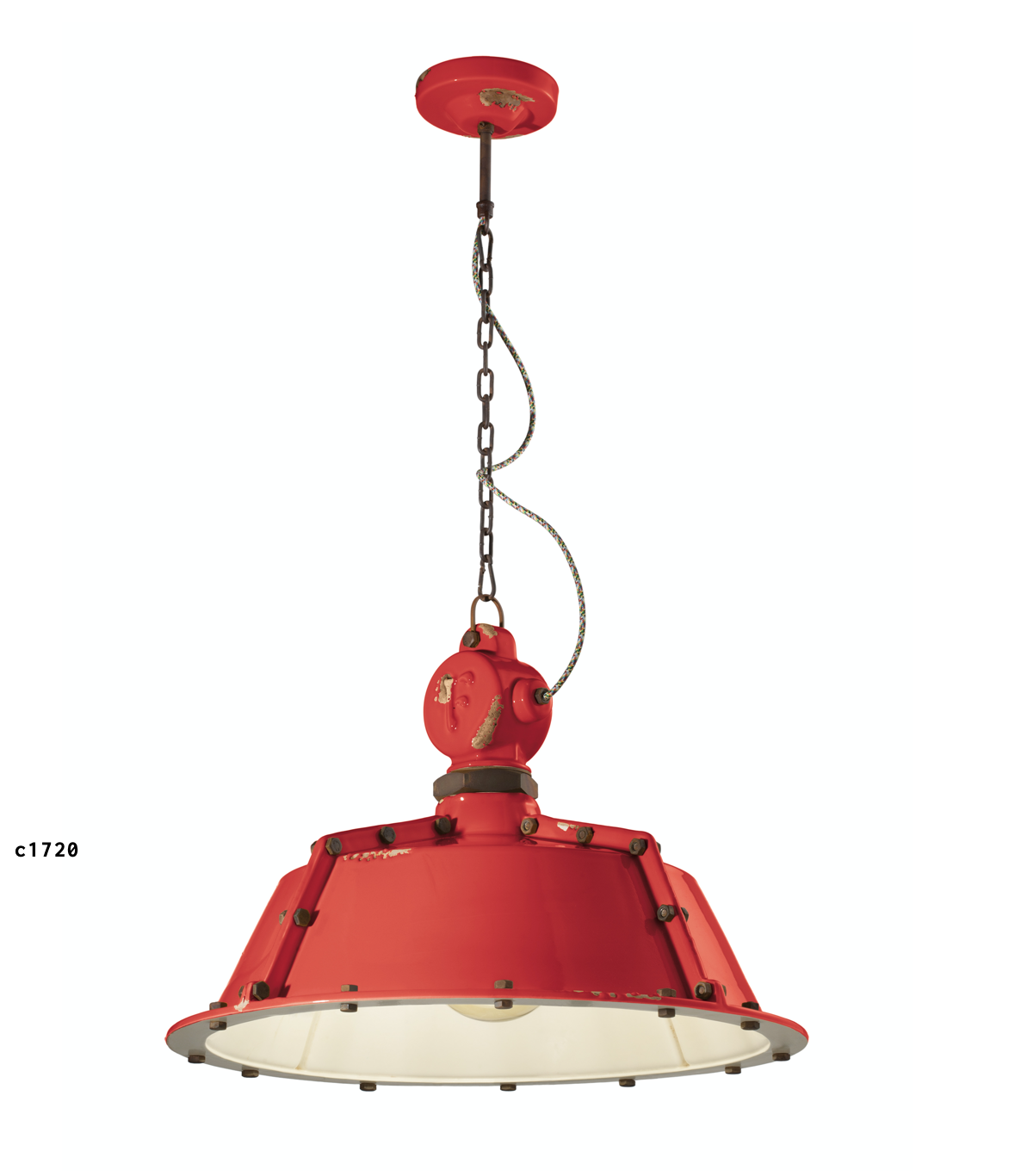 imagen lámpara colgante Industrial C1720 rojo