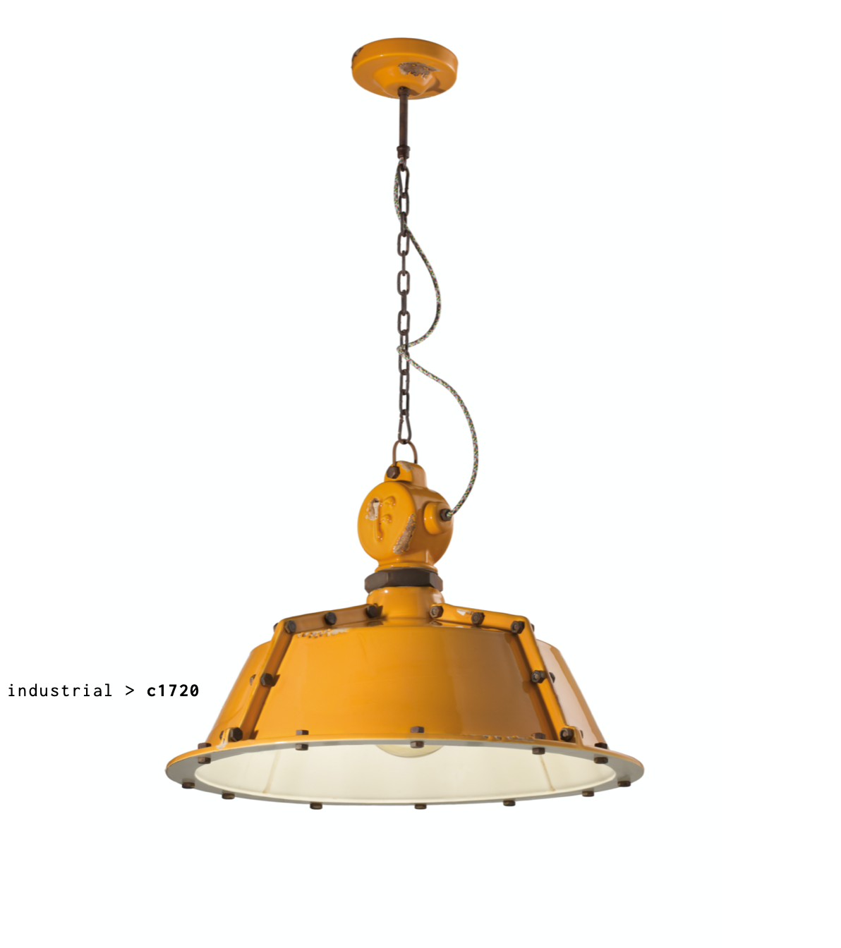 imagen lámpara colgante Industrial C1720 amarillo