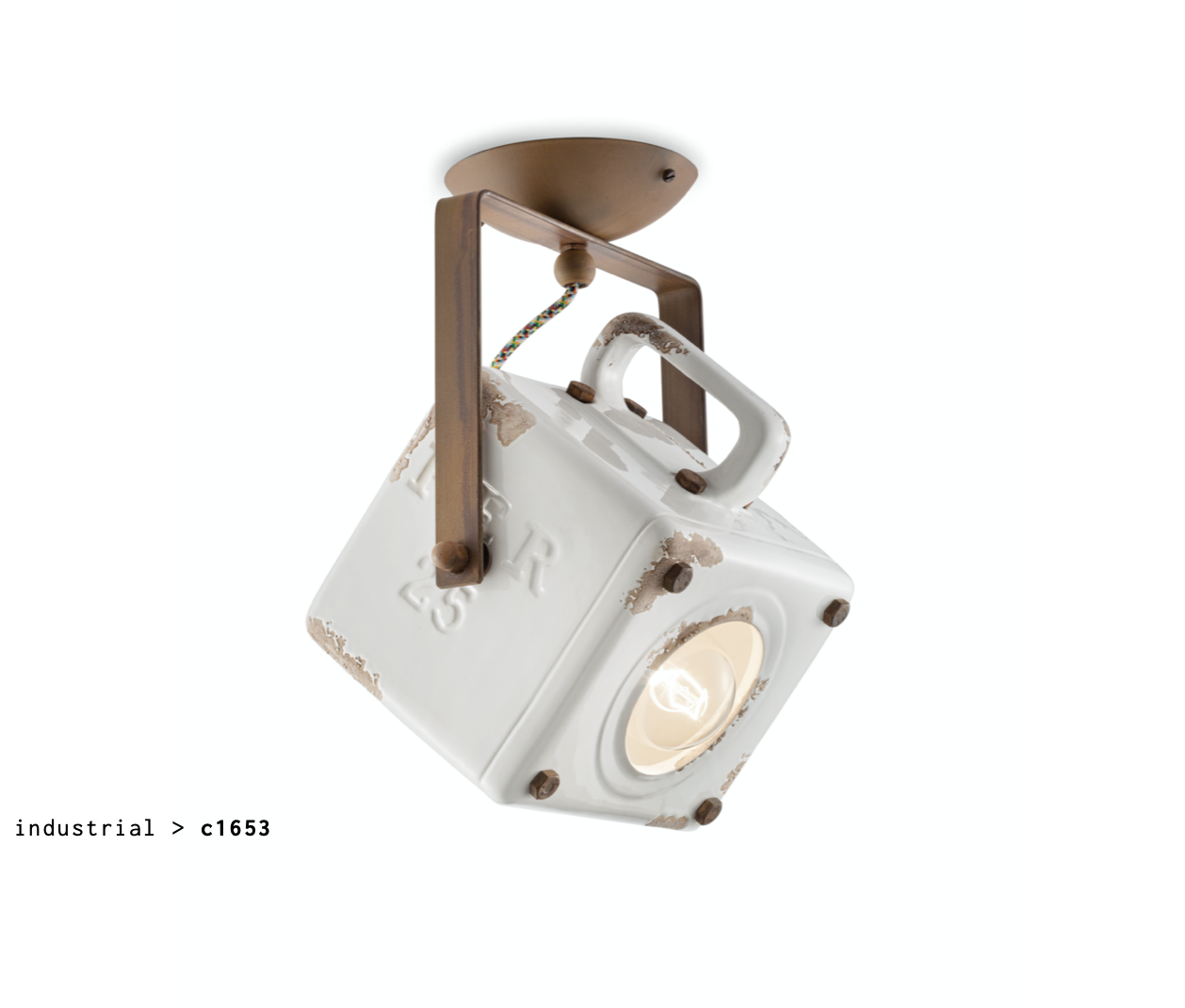 imagen lámpara techo Industrial c1653 blanco