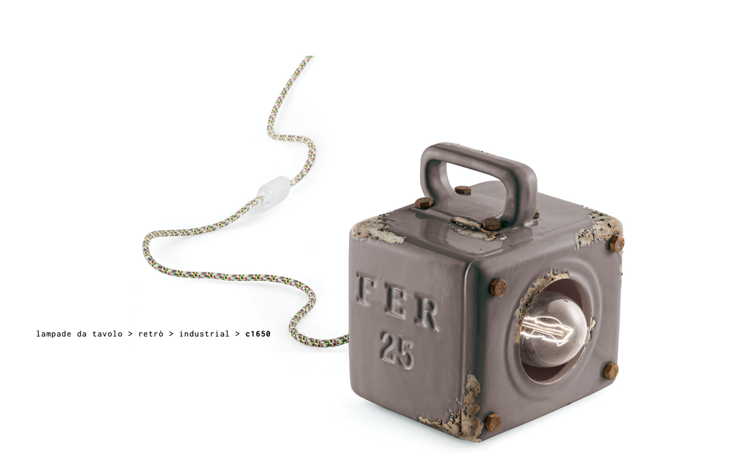 imagen lámpara sobremesa Industrial C1650 gris