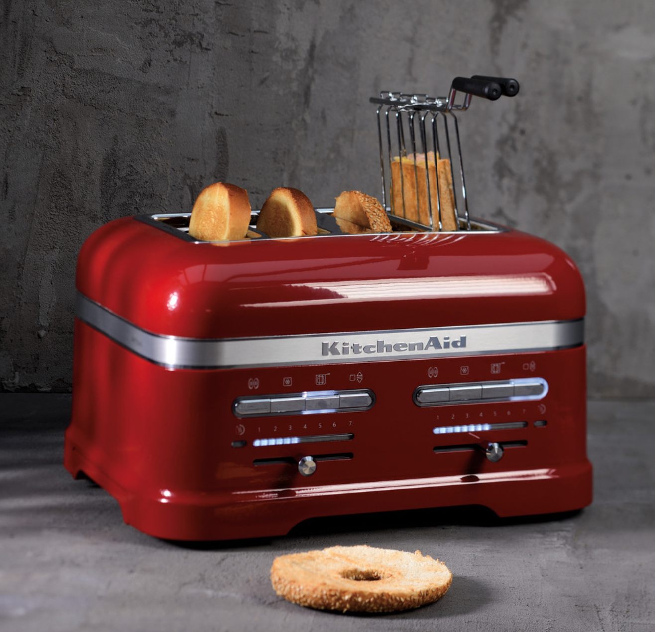 detalle tostadora Kitchen Aid Retro 4 ranuras