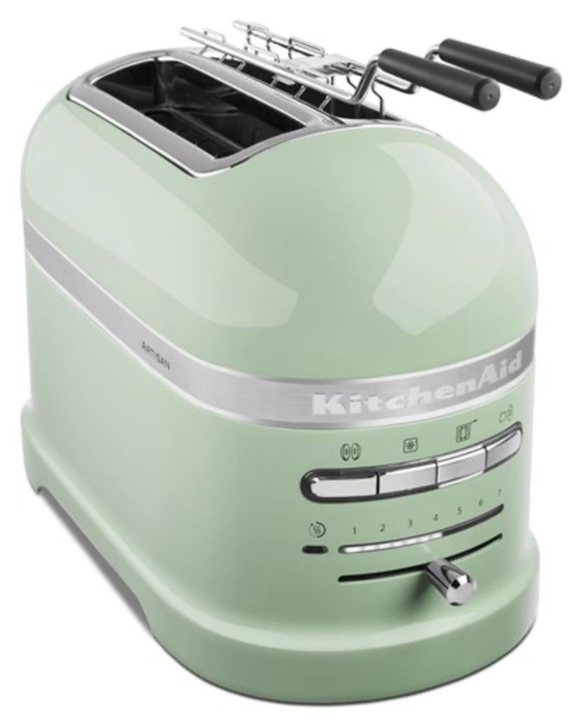 detalle tostador 2 ranuras Kitchen Aid Artisan verde