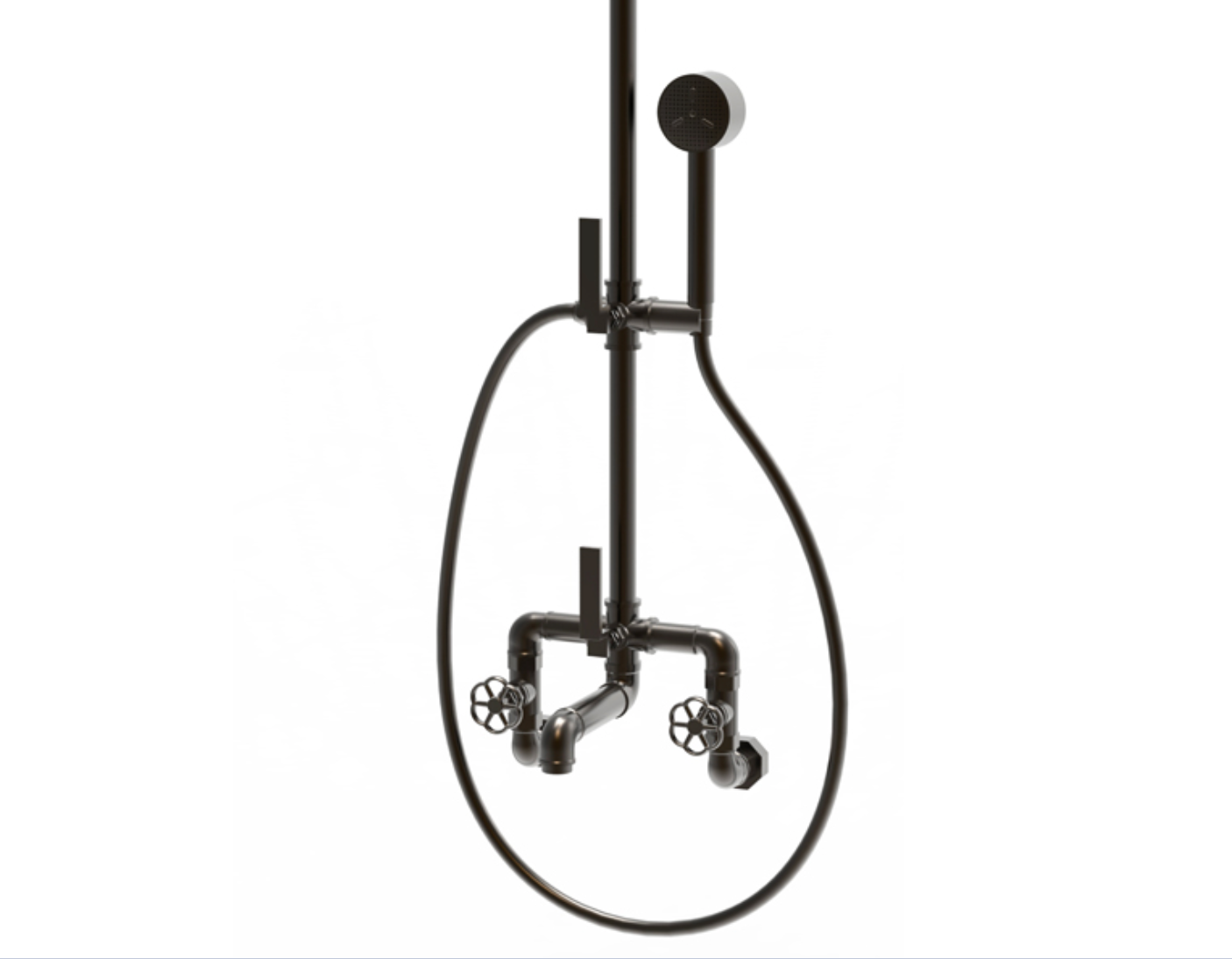 detalle grifería bañera pié RVMT313 en RAL negro