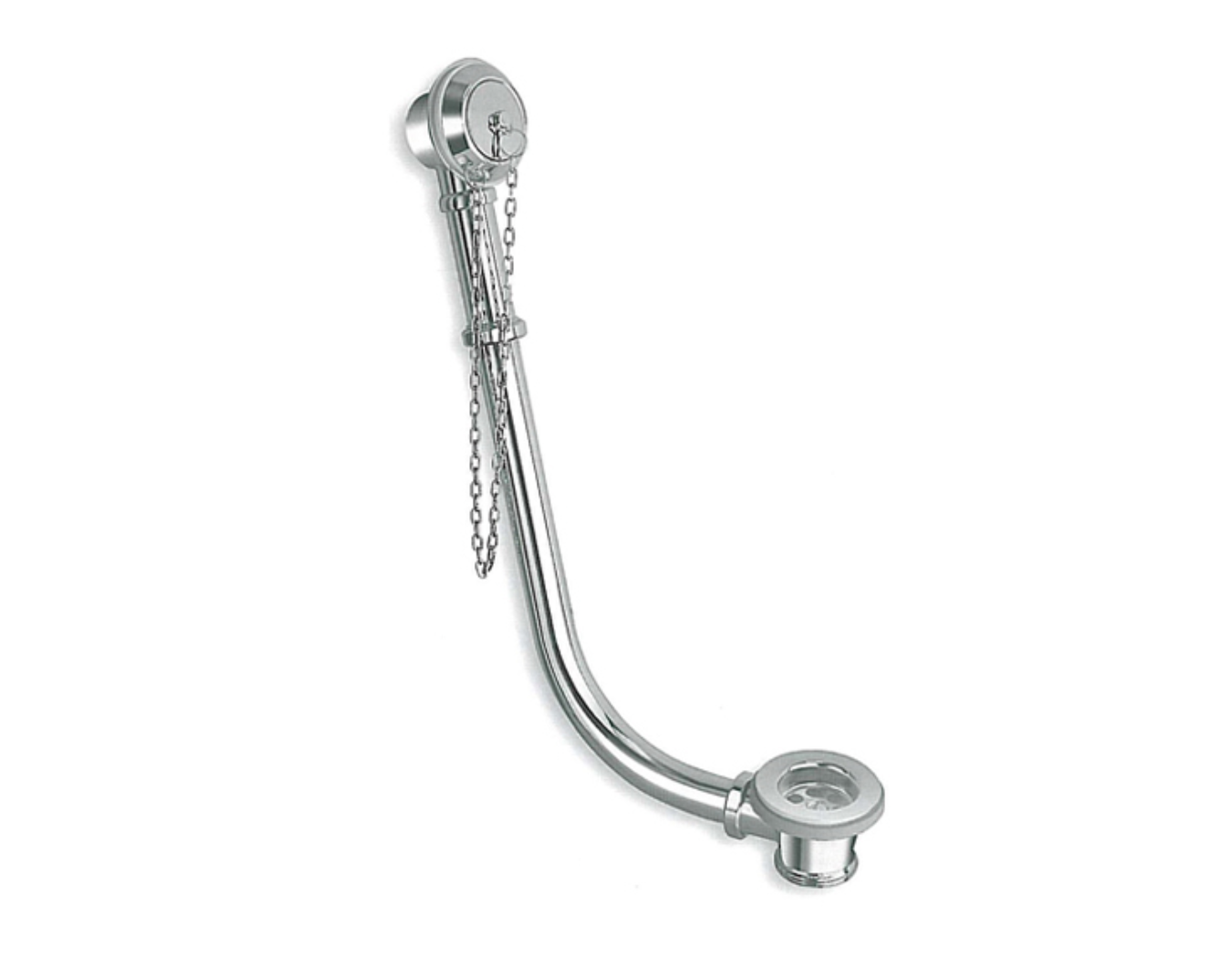 imagen desagüe con cadena bañeras en cromo