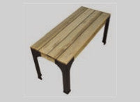 Banco de Madera y Acero Mainel de Crea Collection estilo Industrial vista