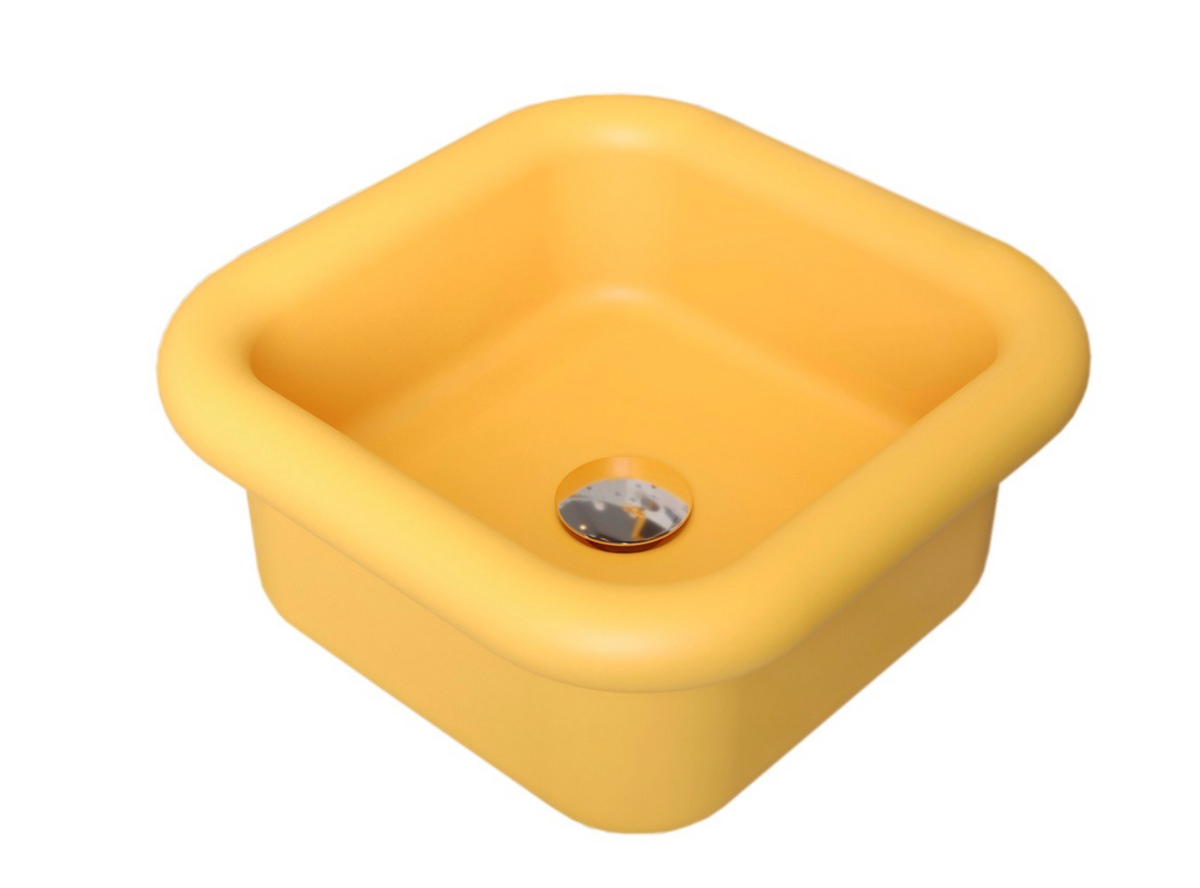 imagen lavabo sobreencimera pequeño True Colors Lite amarillo
