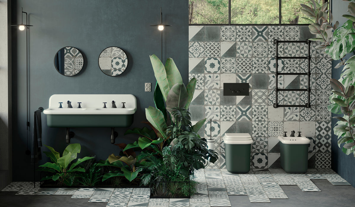 ambientación con lavabo extragrande doble True Colors Lite
