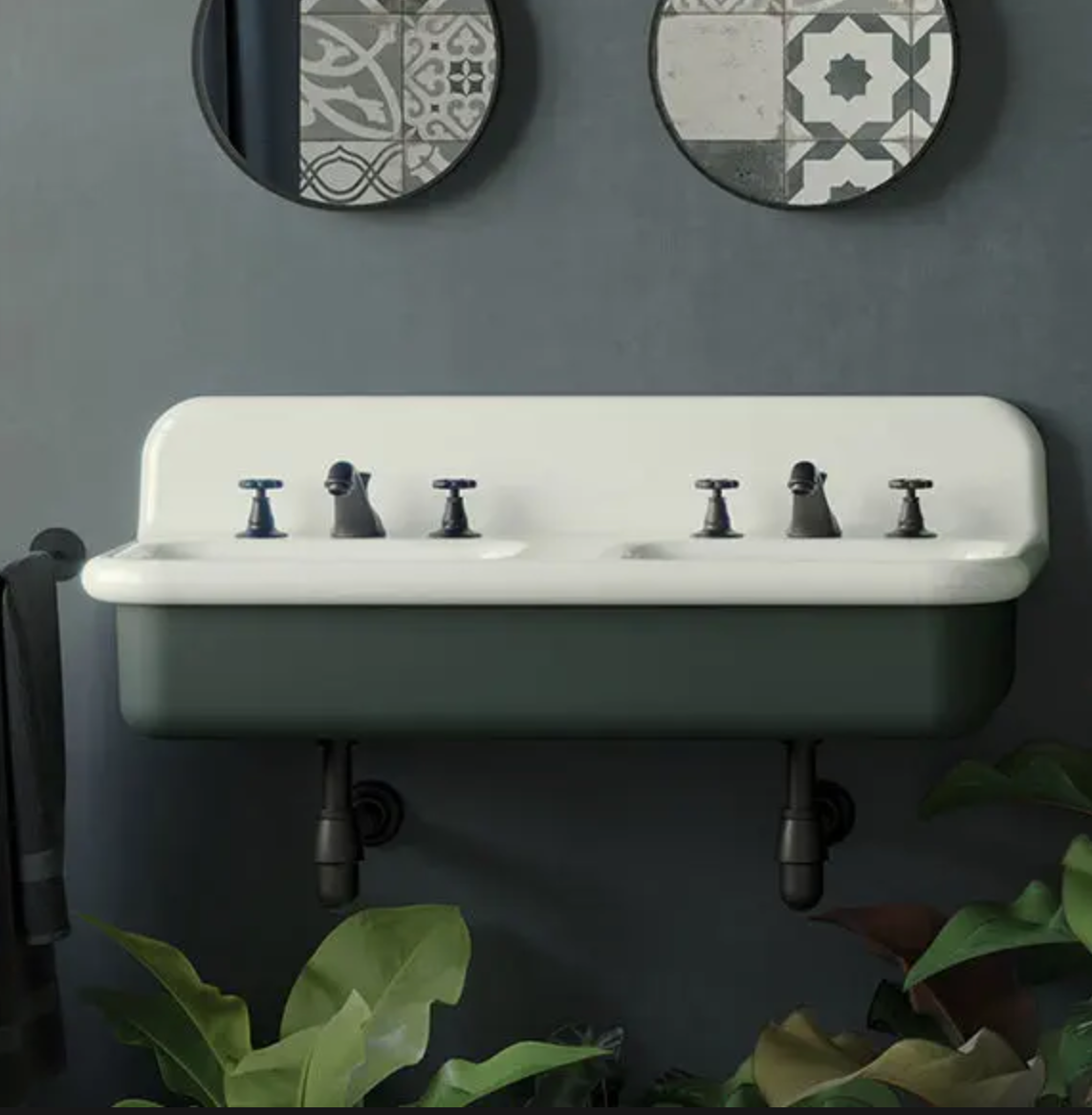 vista lavabo extragrande doble True Colors Lite