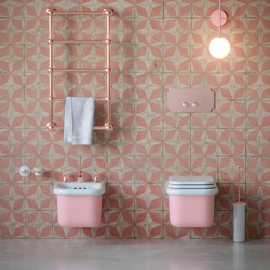 vista frontal wc y bidet suspendidos True Colors Lite