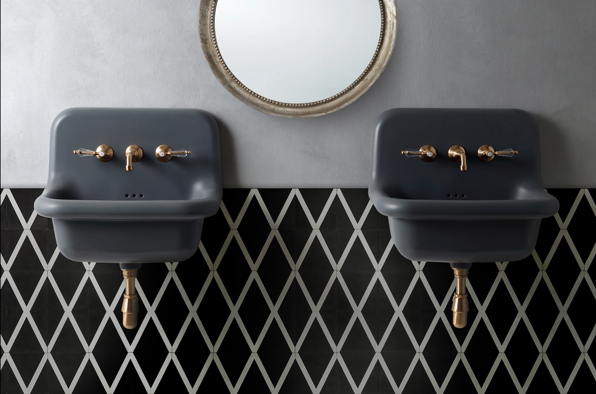 imagen lavabo True Colors mediano  en Gris oscuro mate