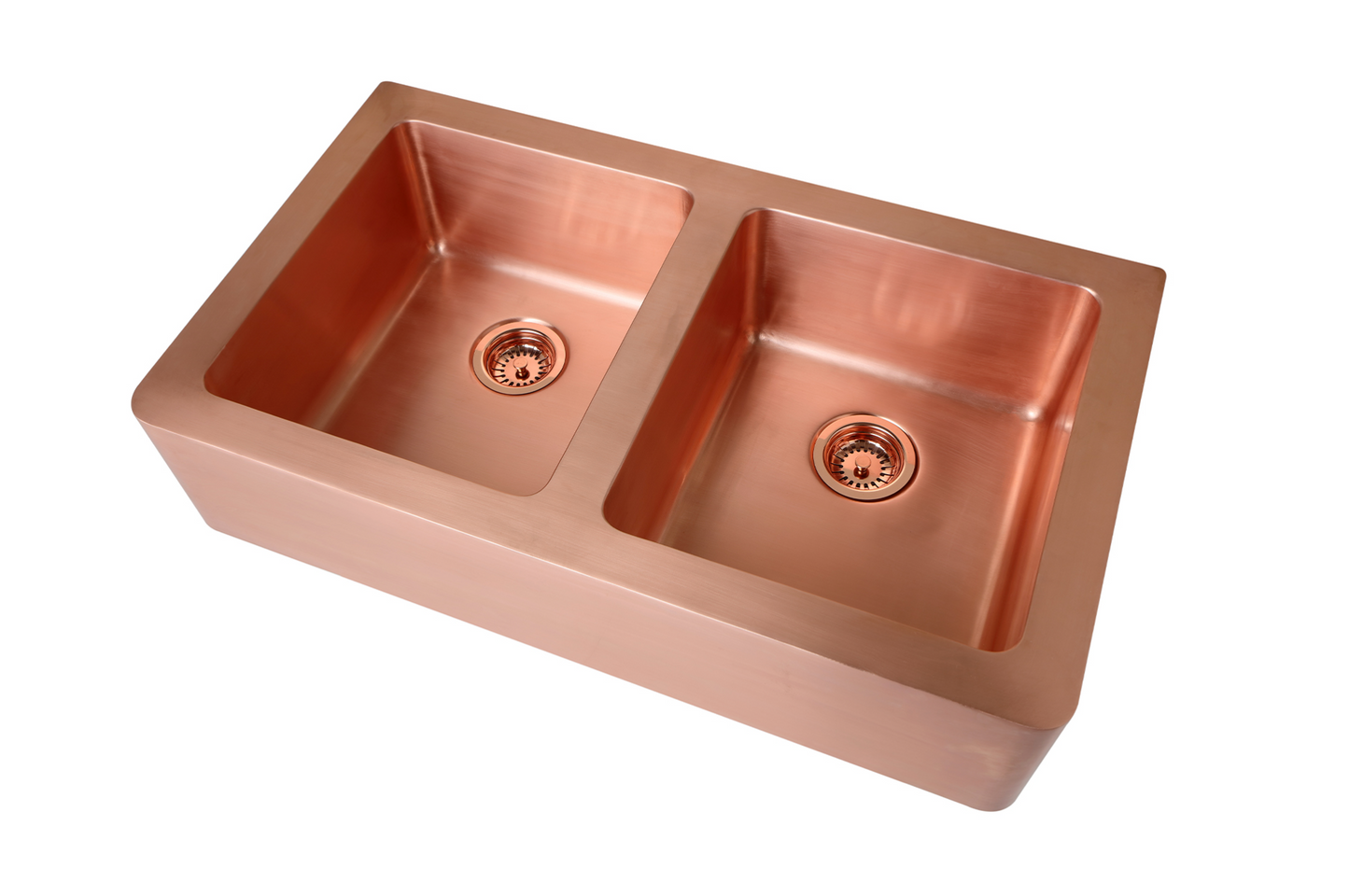 imagen fregadero Livia doble cobre cepillado