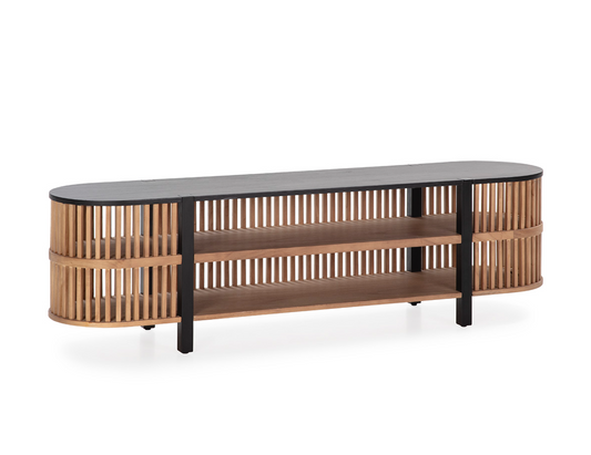 imagen mueble tv madera estilo Vintage